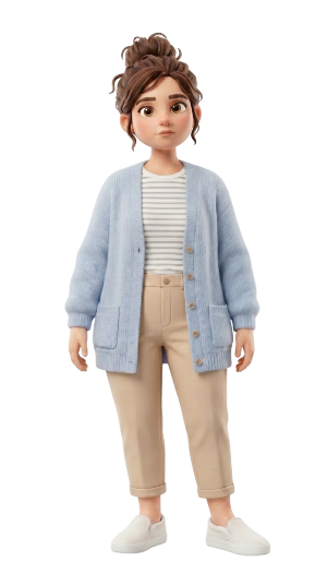 Healthy avatar girl